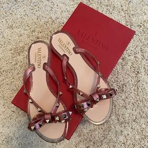 New Valentino rockstud flip flop